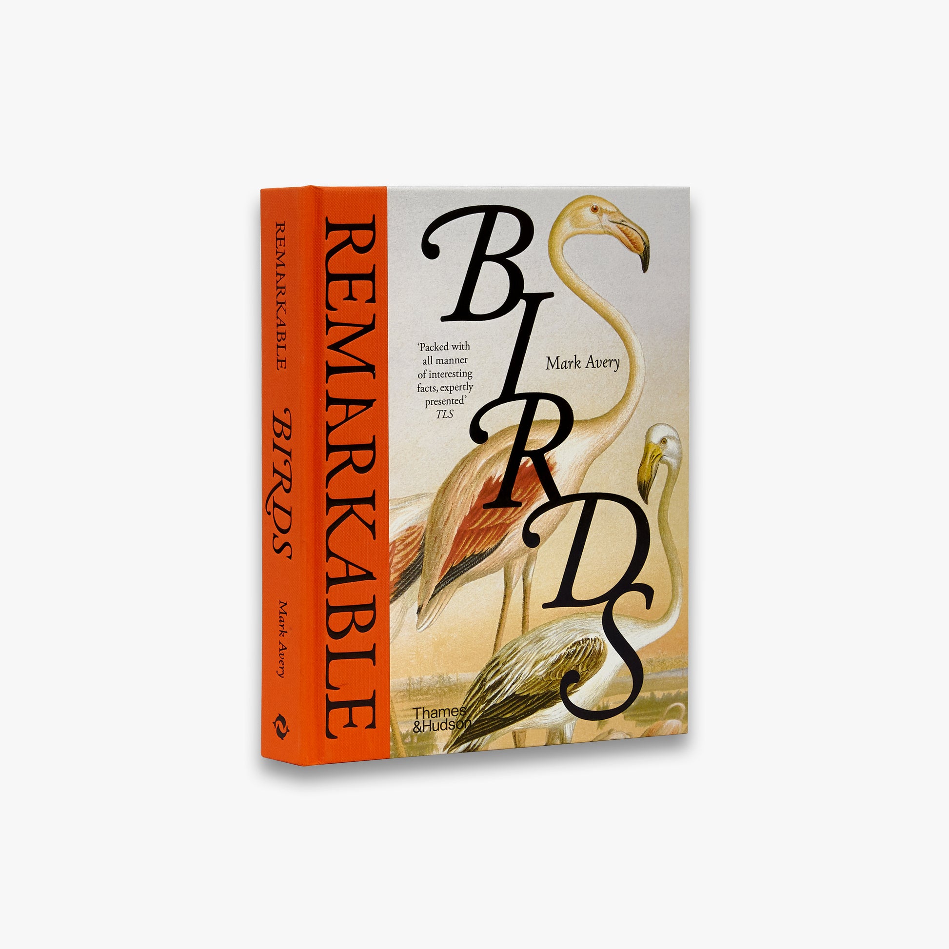 Book titled 'Remarkable Birds' with a design featuring a bird on a white background