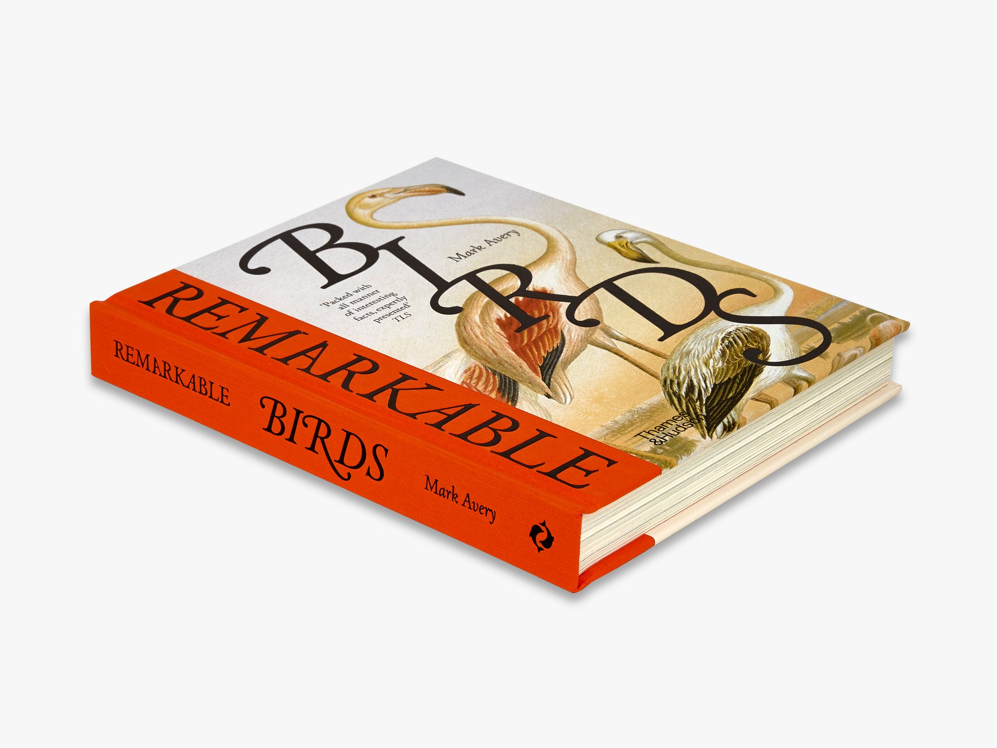 Book titled 'Remarkable Birds' with a cover featuring bird illustrations on a white background