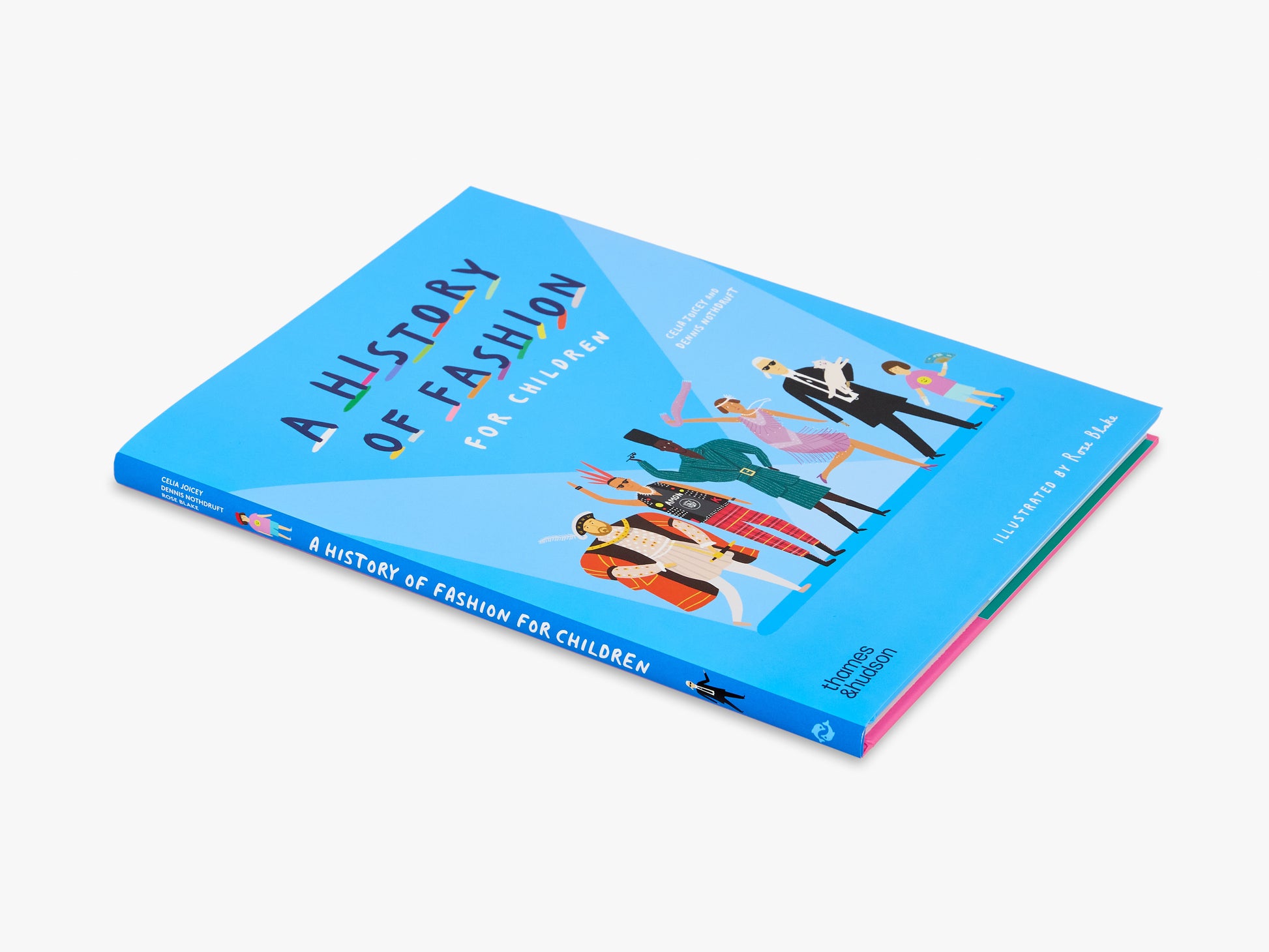 Book titled 'A History of Fashion for Children' on a white background