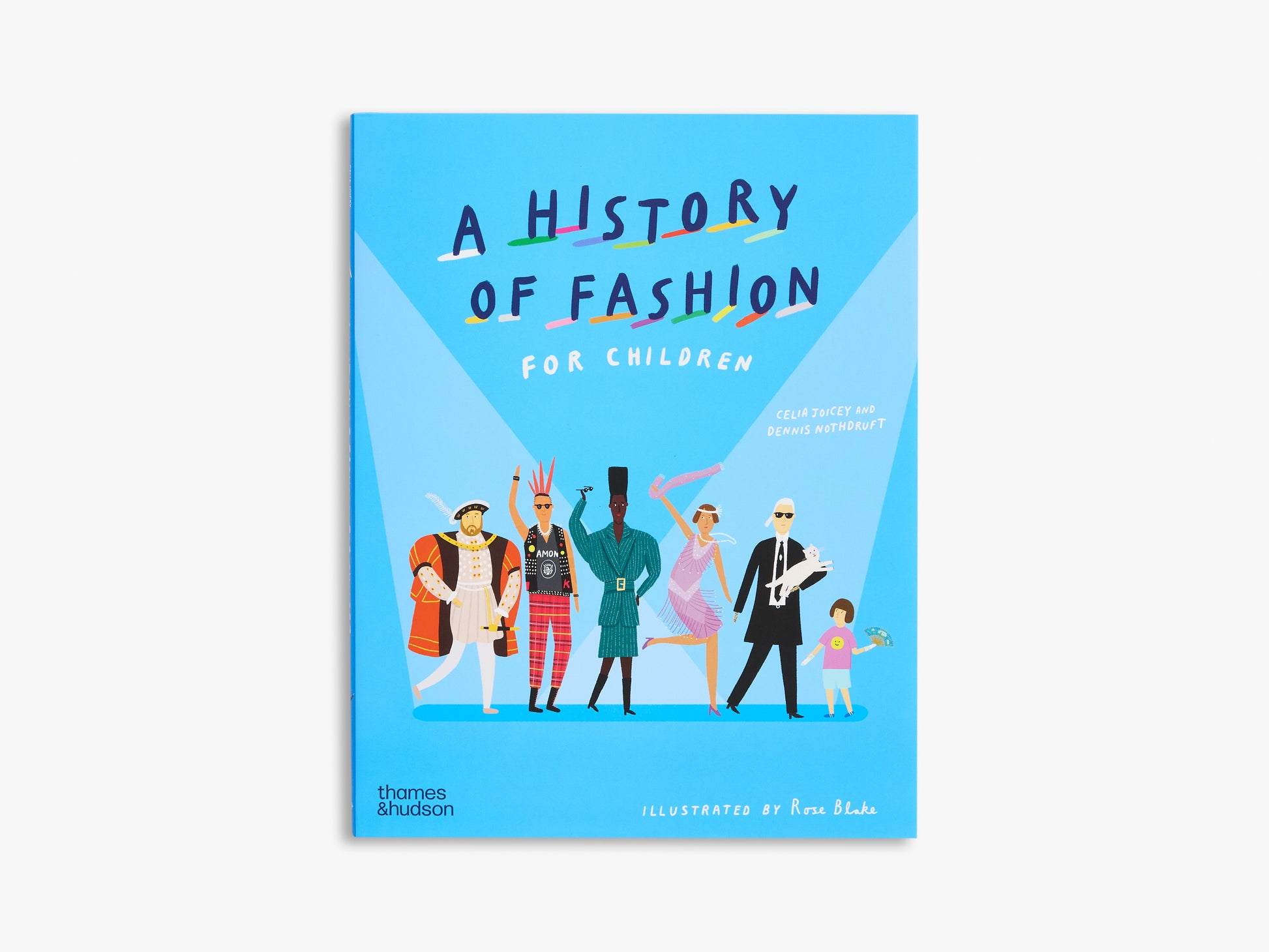 Book titled 'A History of Fashion for Children' with illustrated cover on a white background