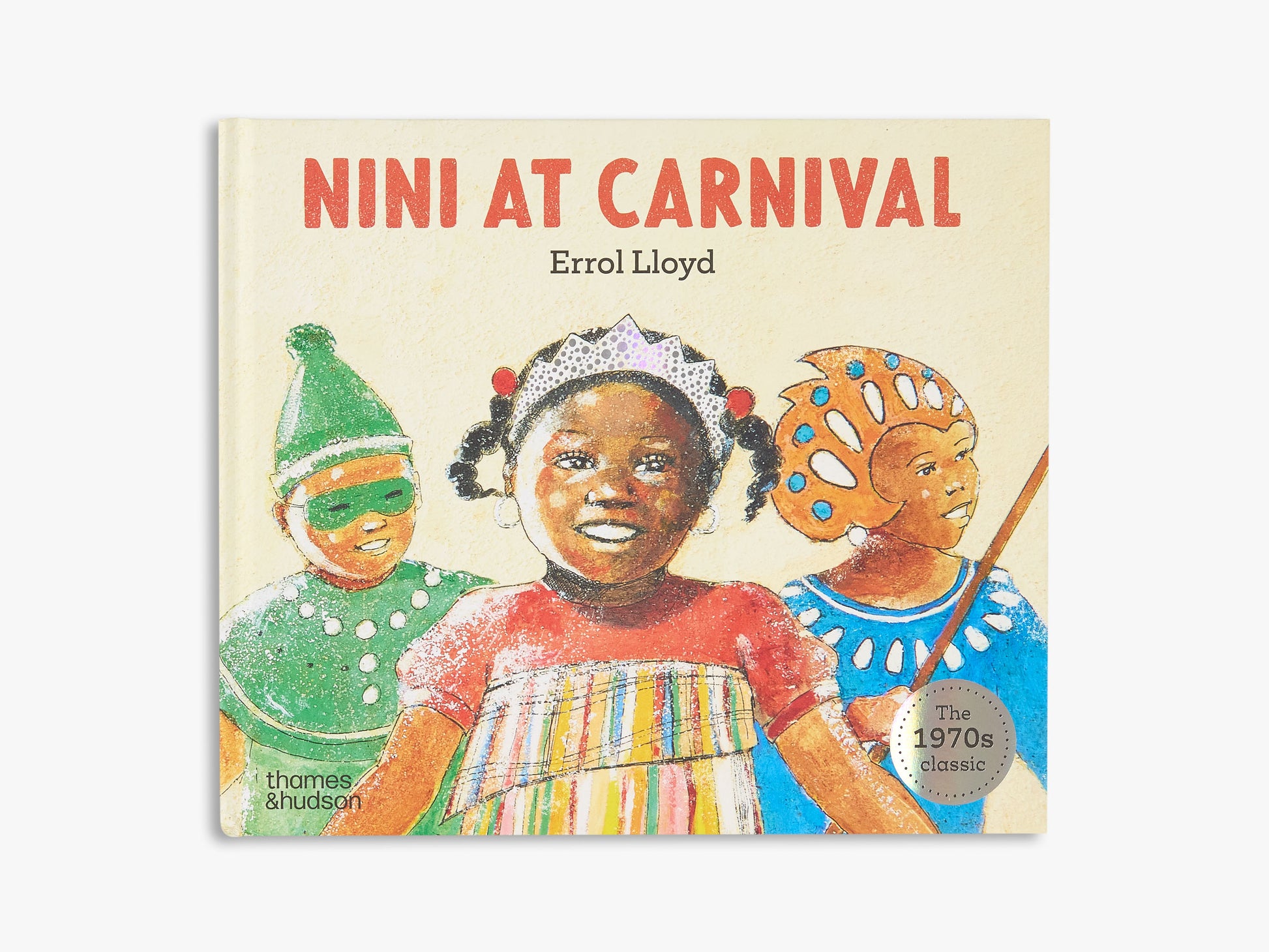 Book cover of 'Nini at Carnival' by Errol Lloyd featuring illustrations of children in colorful costumes.