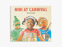 Book cover of 'Nini at Carnival' by Errol Lloyd featuring illustrations of children in colorful costumes.