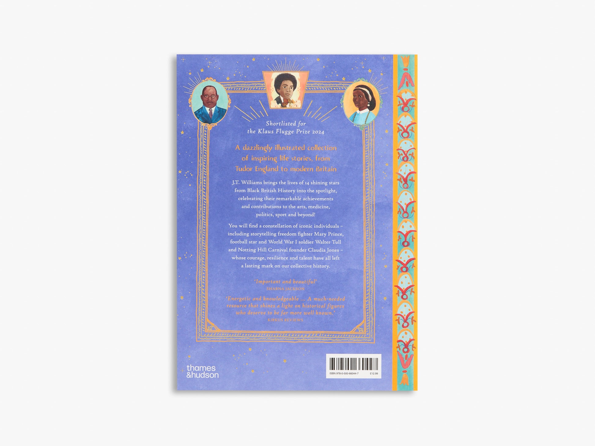 Book back cover with text and illustrations on a white background