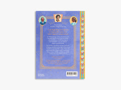 Book back cover with text and illustrations on a white background